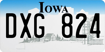 IA license plate DXG824