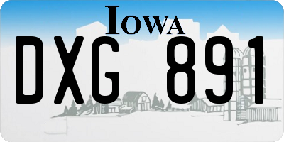 IA license plate DXG891
