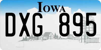 IA license plate DXG895