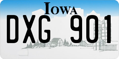 IA license plate DXG901