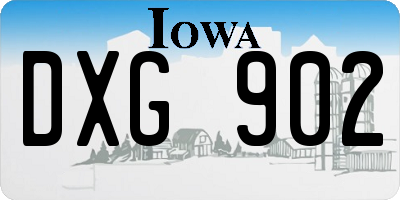IA license plate DXG902
