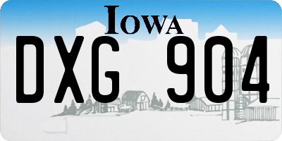 IA license plate DXG904