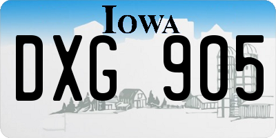 IA license plate DXG905