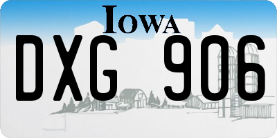 IA license plate DXG906