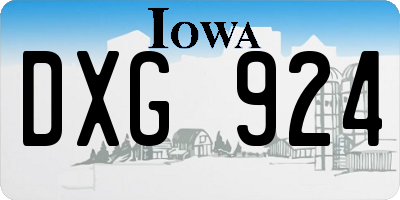 IA license plate DXG924