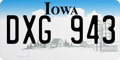 IA license plate DXG943