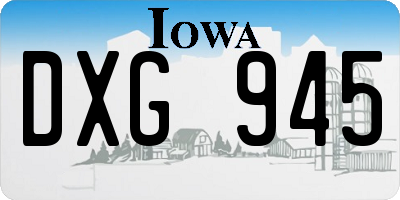 IA license plate DXG945