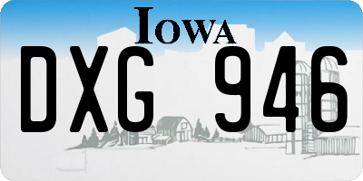 IA license plate DXG946