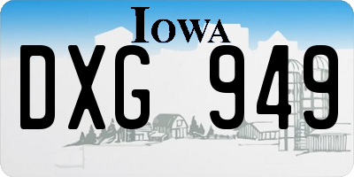 IA license plate DXG949