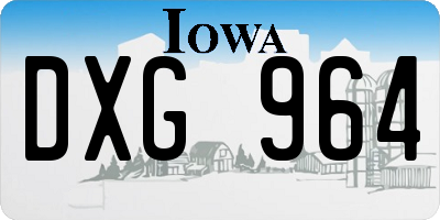 IA license plate DXG964
