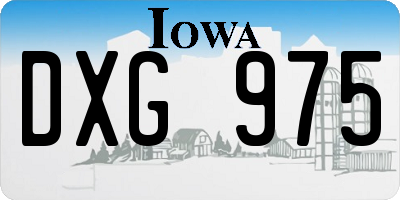 IA license plate DXG975
