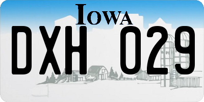 IA license plate DXH029
