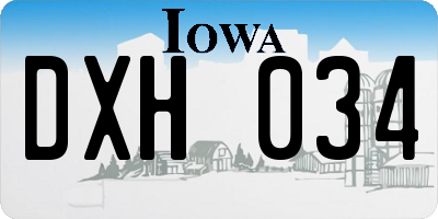 IA license plate DXH034