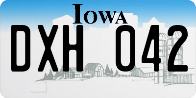 IA license plate DXH042