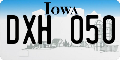 IA license plate DXH050