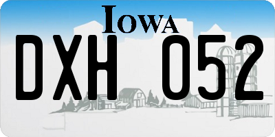 IA license plate DXH052