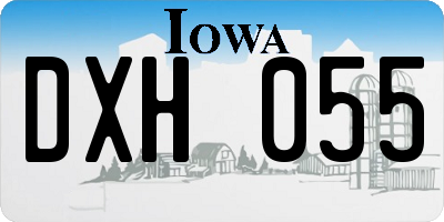 IA license plate DXH055