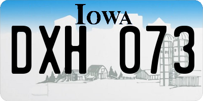 IA license plate DXH073