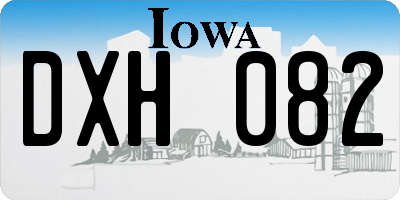 IA license plate DXH082