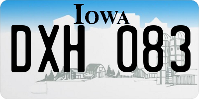 IA license plate DXH083