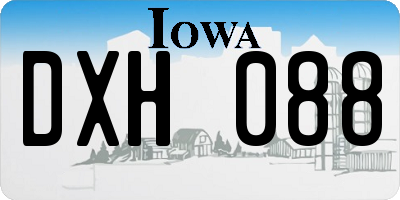 IA license plate DXH088