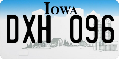IA license plate DXH096