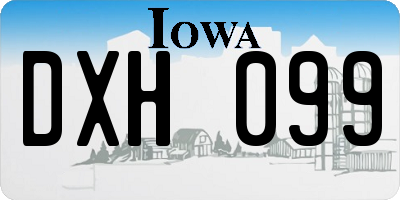 IA license plate DXH099