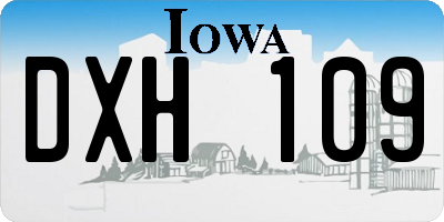 IA license plate DXH109