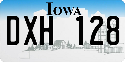 IA license plate DXH128