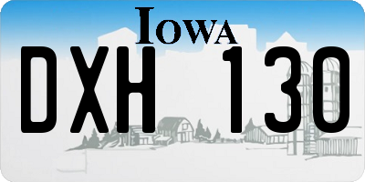 IA license plate DXH130
