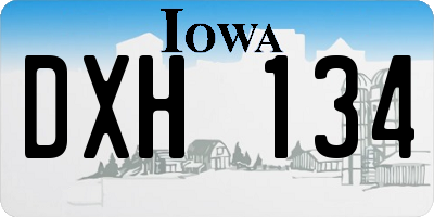 IA license plate DXH134