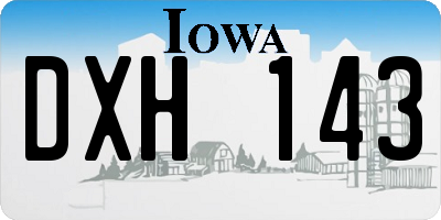 IA license plate DXH143