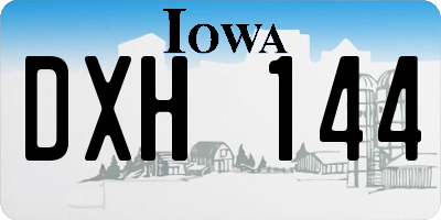 IA license plate DXH144