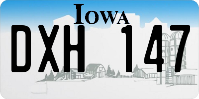IA license plate DXH147