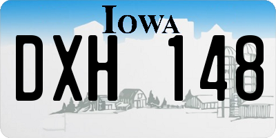 IA license plate DXH148