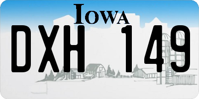 IA license plate DXH149