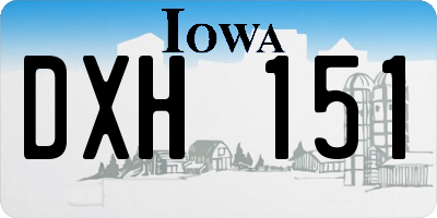 IA license plate DXH151