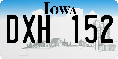 IA license plate DXH152