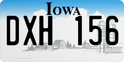 IA license plate DXH156