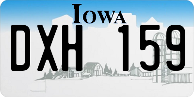 IA license plate DXH159