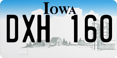 IA license plate DXH160