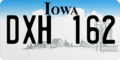 IA license plate DXH162