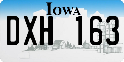 IA license plate DXH163