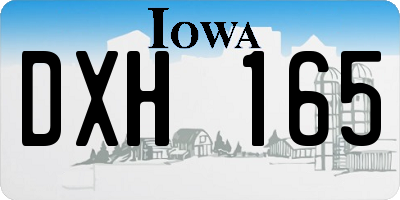 IA license plate DXH165
