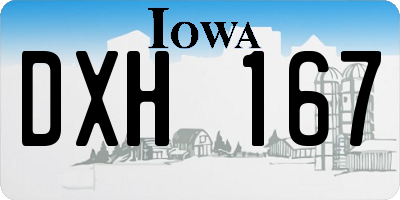 IA license plate DXH167