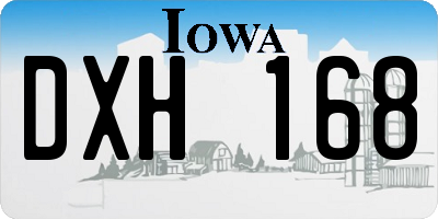 IA license plate DXH168