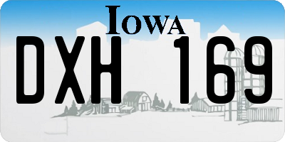 IA license plate DXH169