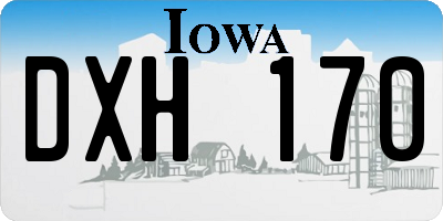 IA license plate DXH170
