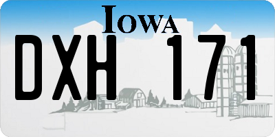 IA license plate DXH171