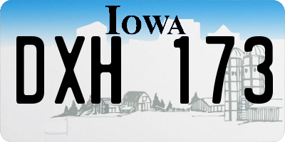 IA license plate DXH173
